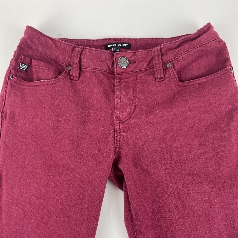 Dear John Pants Womens 28 Red - Picture 3 of 10